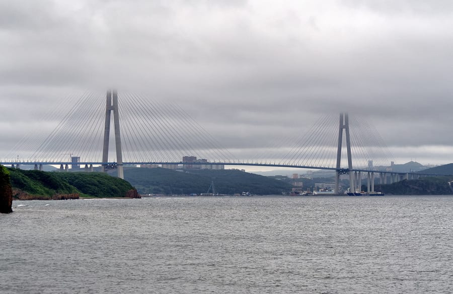 Vladivostok. Russky Island. Russky Bridge
